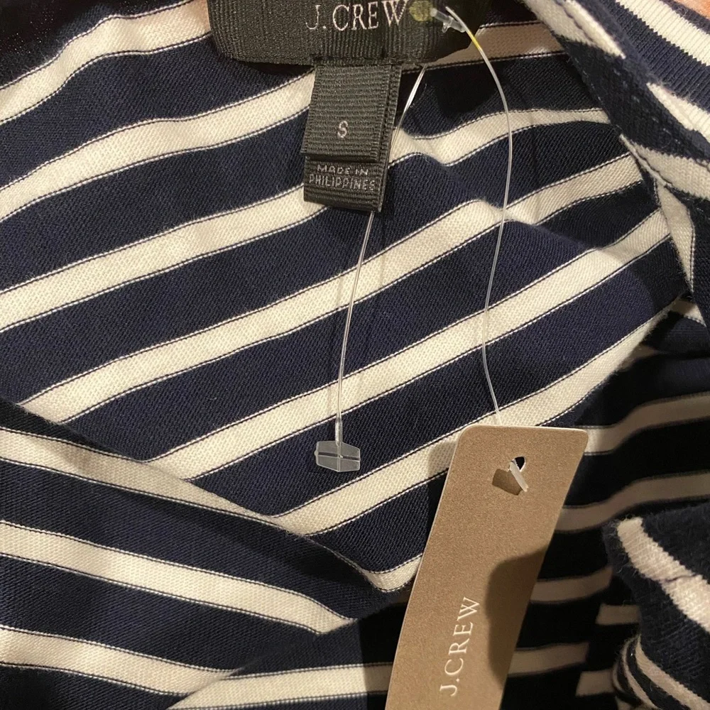 J.Crew Striped Peplum top NWT